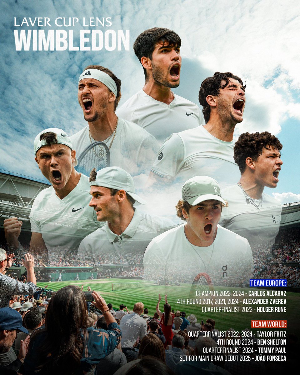Wimbledon Watch 🍓

Laver Cup 2025 players begin their Wimbledon campaigns and look to make deep runs on the London grass.

#LaverCup #Wimbledon