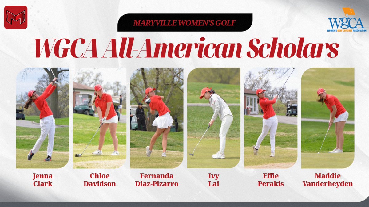 ⛳️ Getting it done on the course and in the classroom!

The women's golf team saw six student-athletes garner the 2024-25 WGCA All-American Scholars award.
⛳️#BigRedM 

maryvillesaints.com/news/2025/6/30…