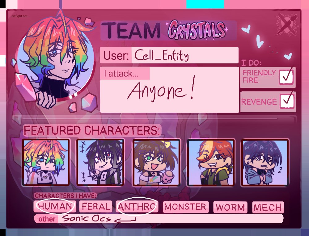 Cell_Entity's tweet image. Heyyyy, I&apos;ll be artfighting this year :D
I WILL get you all.
artfight.net/~Cell_Entity