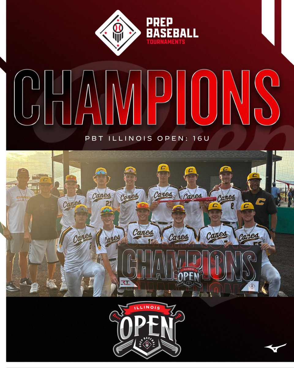 🏆𝕋𝕠𝕦𝕣𝕟𝕒𝕞𝕖𝕟𝕥 ℂ𝕙𝕒𝕞𝕡𝕚𝕠𝕟𝕤🏆

Congratulations to Canes Central Illinois-Casson on winning the PBT Illinois Open 16U division with an 18-2 offensive onslaught in the title game.

Great job boys!