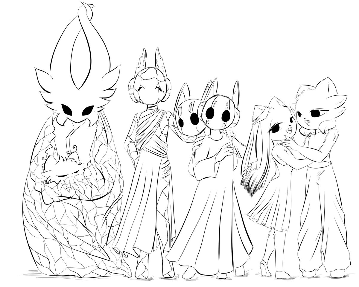 A little sketch of all of my OCs 😅
#rainworld #ninesols #hollowknight
