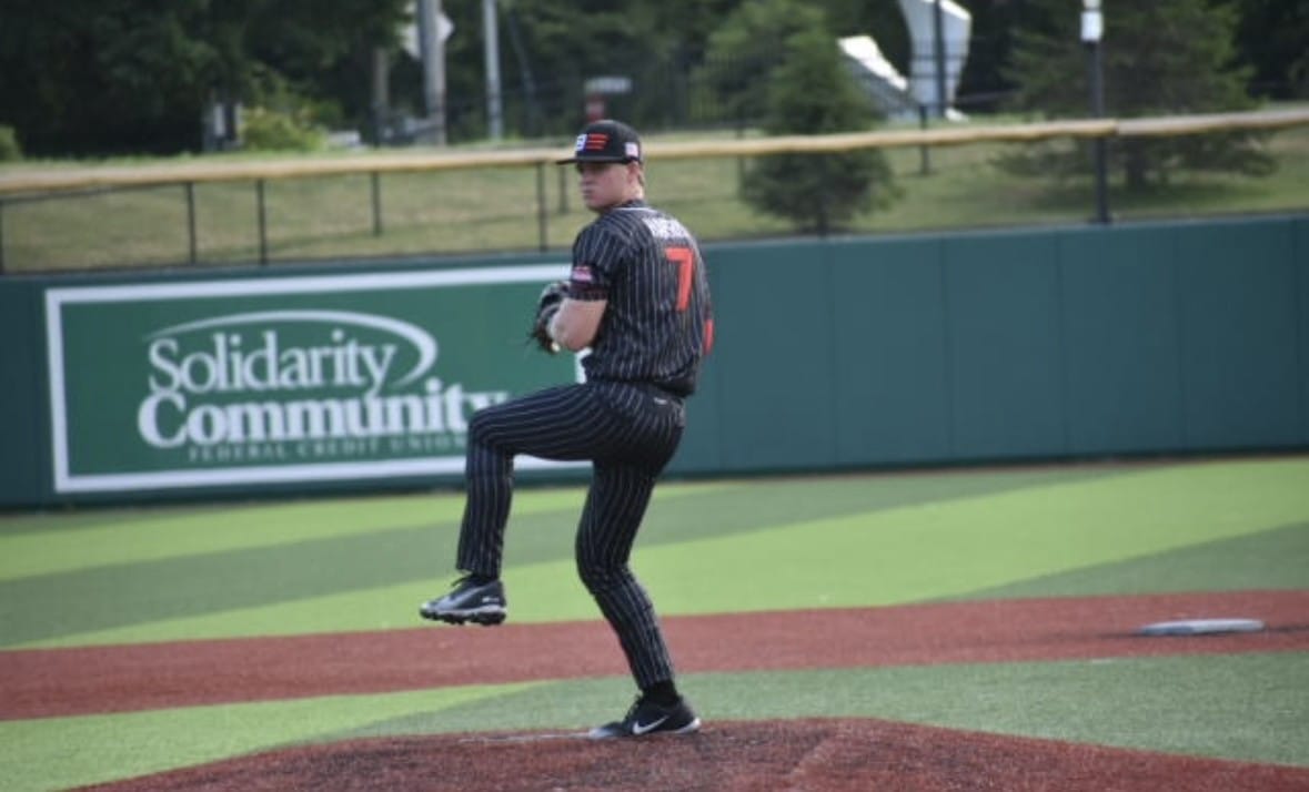 Cb7_bball's tweet photo. Had a chance to pitch against the eventual champs @PRPMambas in the @Bullpenevents 18u Mid-Summer Ship.

Pitching Stats:
6.0 IP, CG, 4 H, 1 ER, 2 BB, 2 K
67 P, 67 S%, 79 FPS%

FB 83-85
C 78
CH 70

Caiden Harris, 2026, RHP
#uncommitted
@FlatgroundApp 
@MottCCBaseball
@davidlally55 https://t.co/wIKpZBhDv4