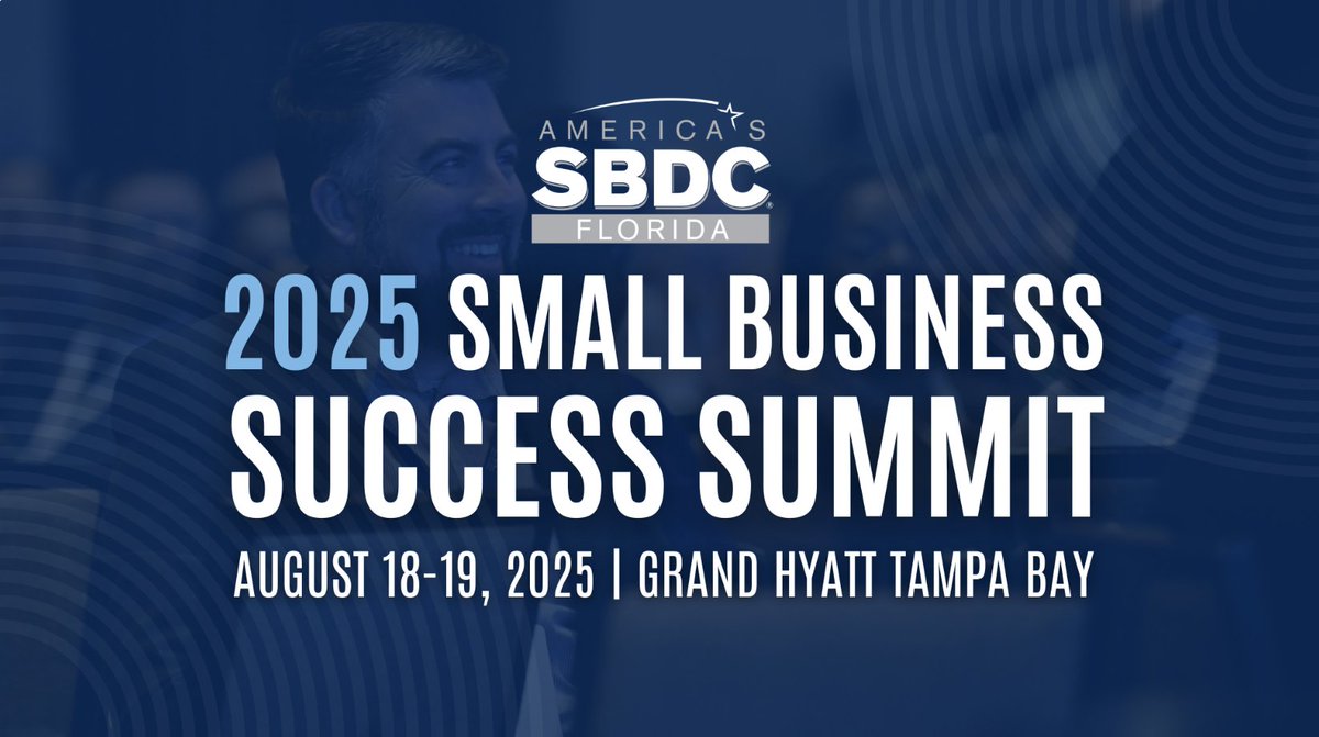 First Capital Finance/Florida First Capital (@ffcfc) on Twitter photo FFC/FCF is proud to sponsor the 2025 <a href="/FloridaSbdc/">Florida SBDC Network</a> Small Biz Summit, Aug 18–19 in Tampa! Connect with our team to explore funding options by emailing us: answers@firstcapital.org.
Register by 7/18 for the Early Bird deal: floridasbdc.org/success_summit FFC/FCF is proud to sponsor the 2025 <a href="/FloridaSbdc/">Florida SBDC Network</a> Small Biz Summit, Aug 18–19 in Tampa! Connect with our team to explore funding options by emailing us: answers@firstcapital.org.
Register by 7/18 for the Early Bird deal: floridasbdc.org/success_summit