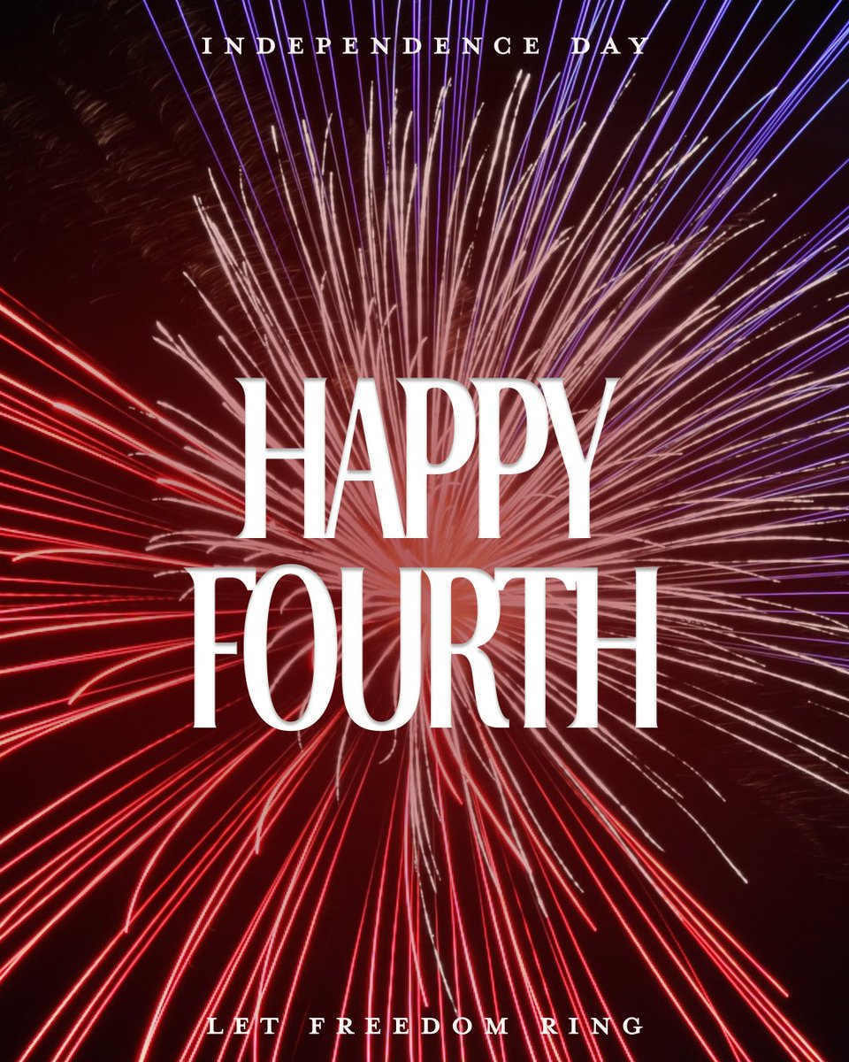 Happy #IndependenceDay! 🇺🇸

Today we celebrate the founding of our great nation and the freedoms that define us. Grateful for those who defend liberty every day.