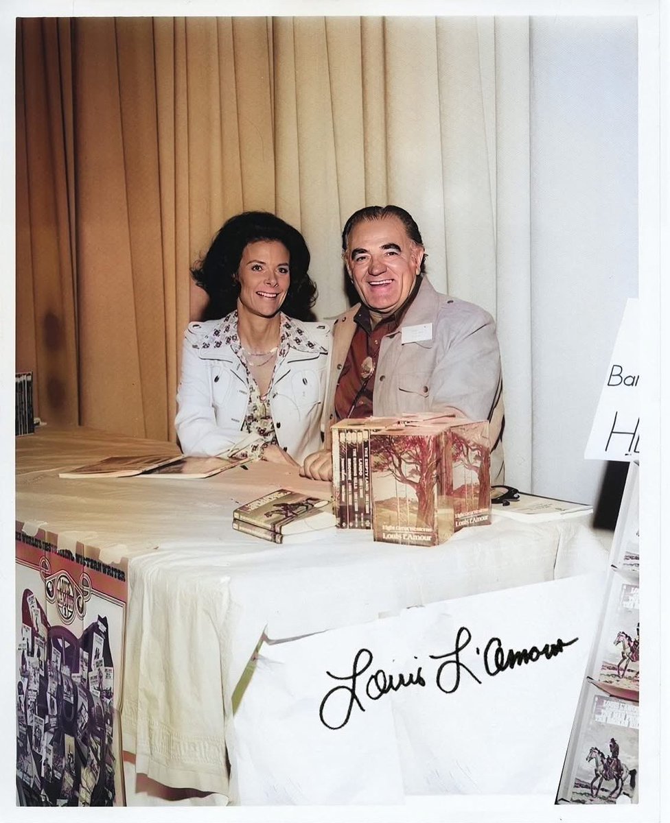 Louis_LAmour's tweet image. Louis loved meeting his readers and signing their books. In his journal he writes: "Back from autographing and TV/radio appearances in San Diego. Signed about 800 books, 700 sold, others brought in, previously owned. I will autograph any book I've written at such times."
When…