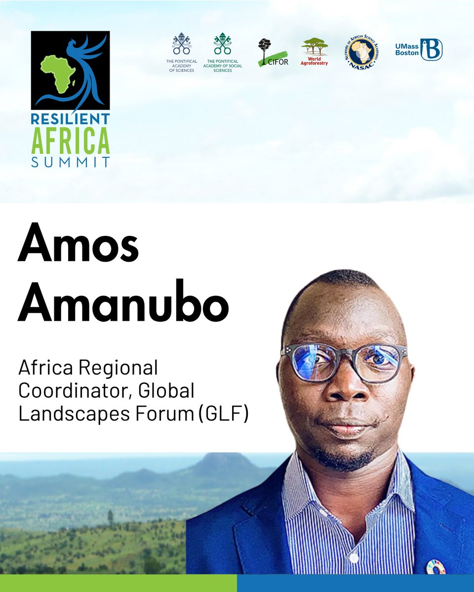 🌍 Looking forward to sharing at the Africa Climate Resilience Summit hosted by the Pontifical Academy of Sciences and Social Sciences, in partnership with <a href="/CIFOR_ICRAF/">CIFOR-ICRAF</a>, <a href="/NASAConlineOrg/">NASAC</a> , and other African institutions on July 1, 10:00 EAT.
I'll contribute to the session on Land