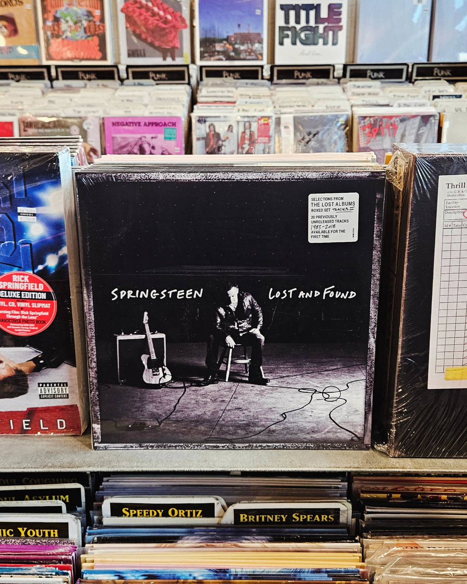 amoebamusic's tweet photo. Bruce Springsteen's "Lost And Found: Selections from The Lost Albums" is out now via @SonyLegacyRecs on CD and 2LP vinyl! Features 20 curated tracks from the massive #TheLostAlbums collection of unheard studio albums recorded from 1983–2018.

Get it here: https://t.co/4K1H8pBsjT https://t.co/nJo5jgV6Jf