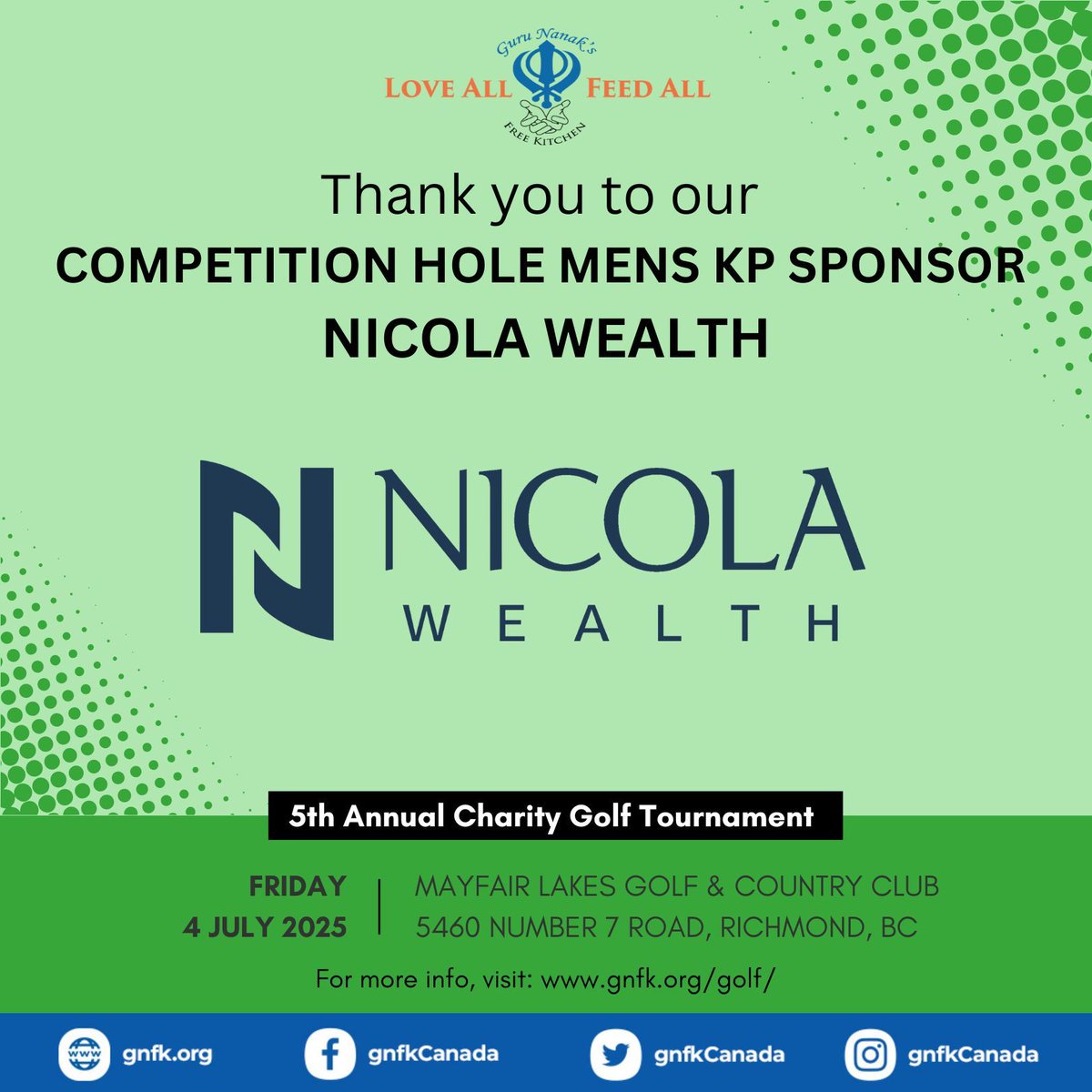 We offer our sincerest gratitude to Nicola Wealth, our Competition Hole Mens KP sponsor for our 5th Annual Charity Golf Tournament. Thank you for contributing to positive change in the Downtown Eastside! 🙏 💙