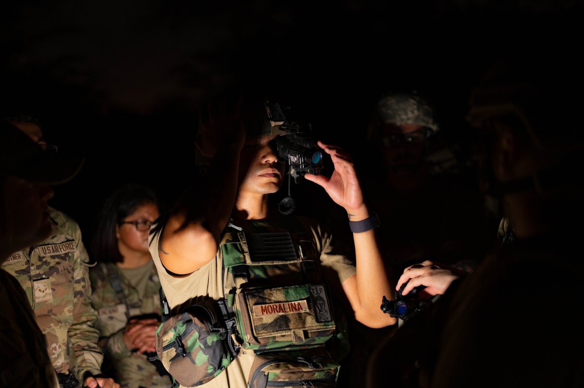 JointBasePHH's tweet photo. Members of the 647th Civil Engineering Squadron conducted combat arms training on JBPHH, June 25-26, 2025. Participants rucked three miles to execute night vision combat and land navigation training events. #readiness #nightop #647CES #AFStrong
https://t.co/0vngxQn9Dx https://t.co/QRFUzFPA3q