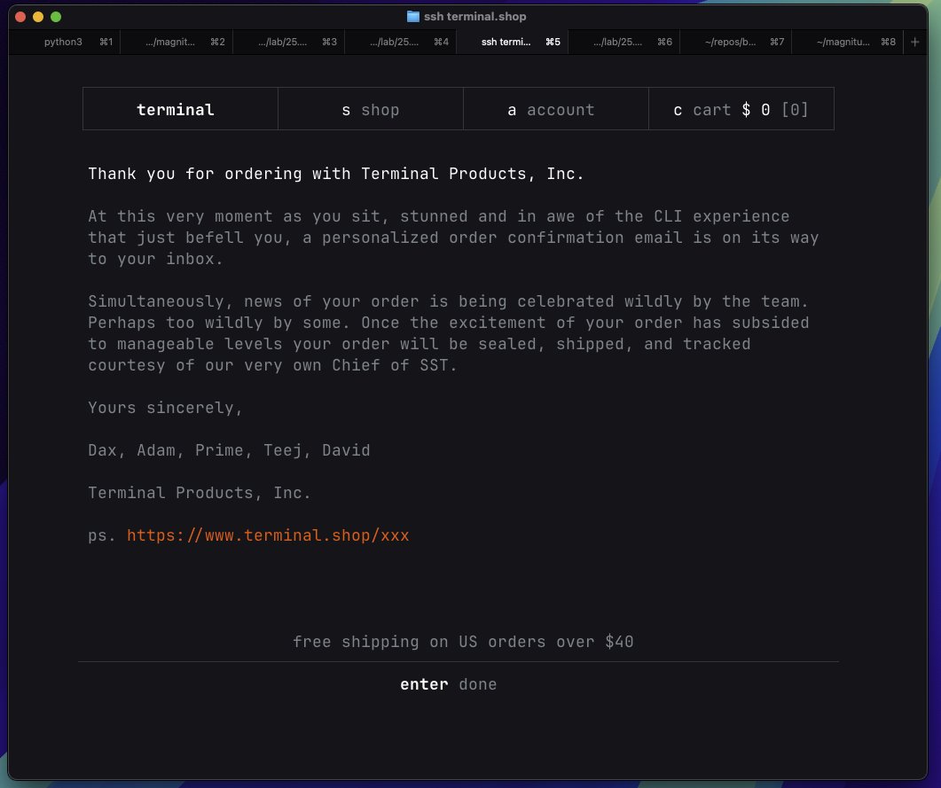 tgrnwld's tweet image. Ordered coffee from the terminal can I be considered a real developer yet