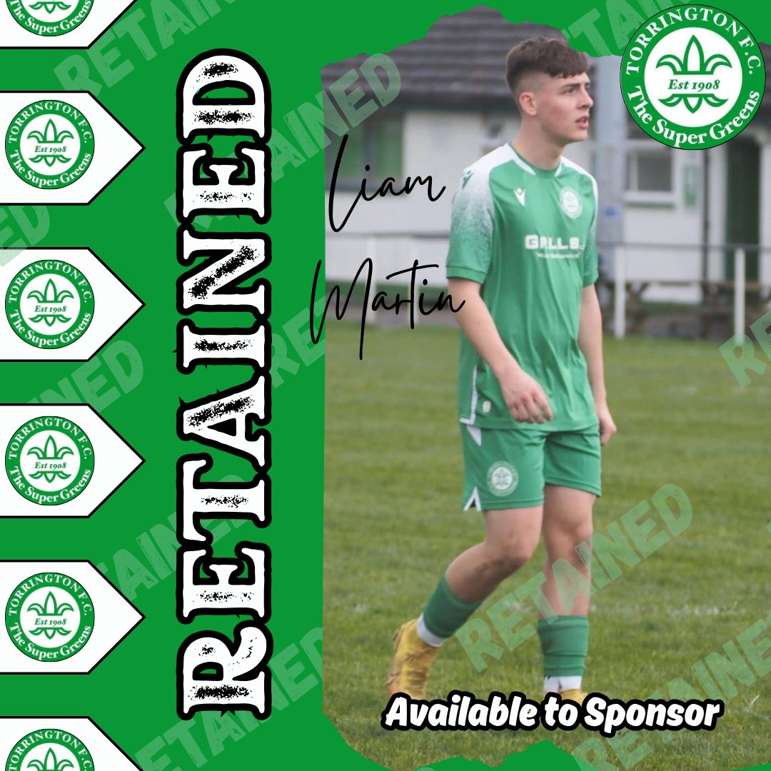 Torrington FC (@torringtonfc) on Twitter photo RETAINED
Liam Martin returns with the bit between his teeth, ready to find the net.
#supergreens
Liam is available to be sponsored.
If you'd like more information, please email: ag@torringtonafc.co.uk
And Goodnight 💚 RETAINED
Liam Martin returns with the bit between his teeth, ready to find the net.
#supergreens
Liam is available to be sponsored.
If you'd like more information, please email: ag@torringtonafc.co.uk
And Goodnight 💚