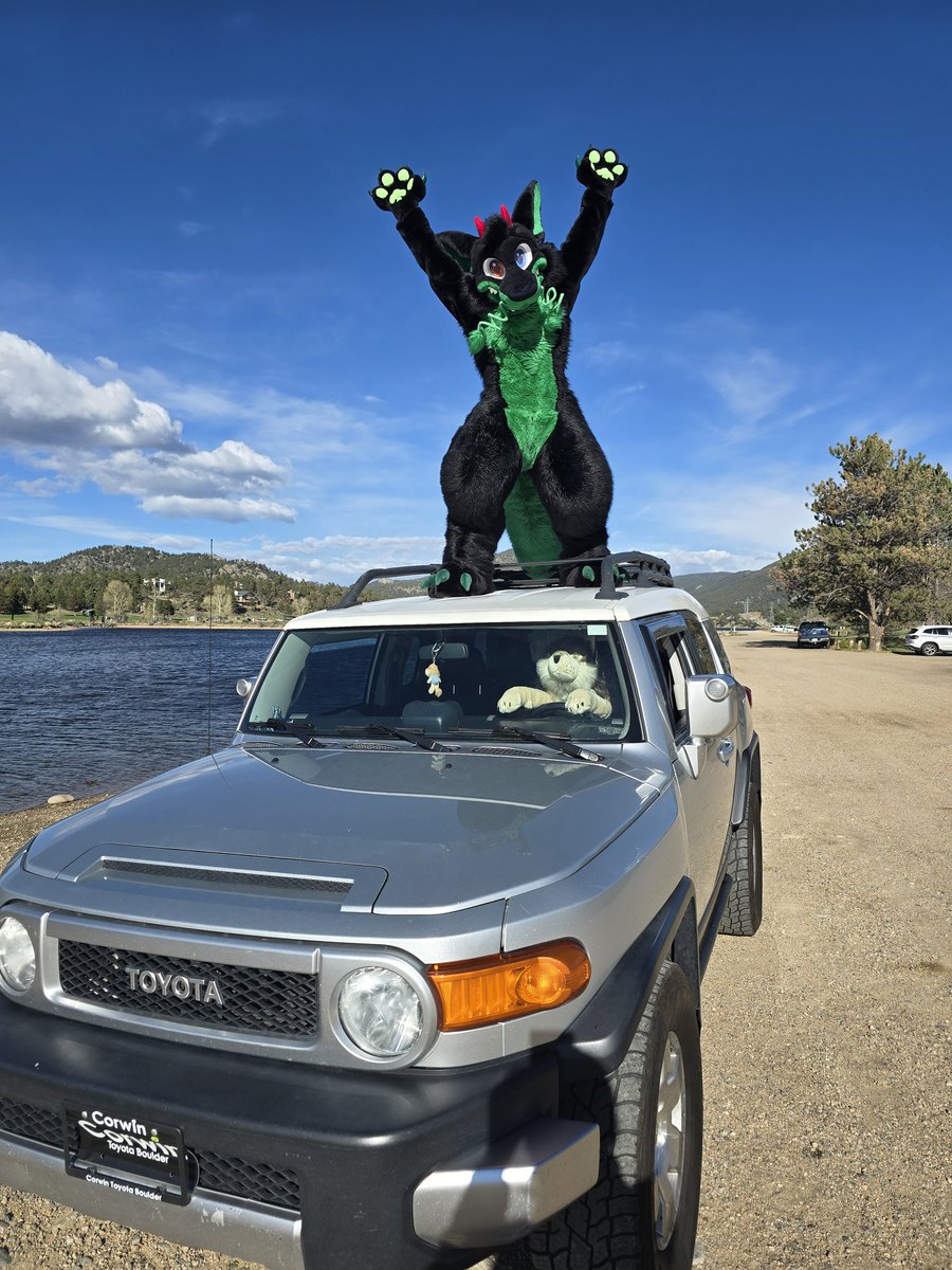 Goooooot a new ride :p took it for a spin up in Estes. Now it's time to tour the mountains and have many an adventure with peeps ^w^ 

🧵🪡 <a href="/MoreFurLess/">More Fur Less</a> 
📍 Estes Park, CO