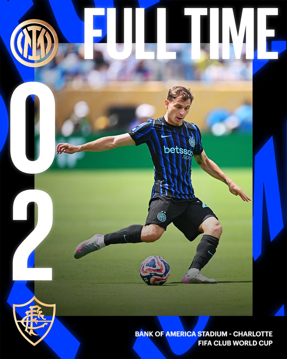 Inter's tweet image. Fischio finale a Charlotte

#ForzaInter #FIFACWC #TakeItToTheWorld #InterFluminense