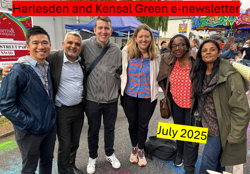 Your #Harlesden and #KensalGreen e-newsletter for July 2025 is now out!  Stories include ...    

✅ Clean air day
✅ Refugee week
✅ #BeatTheBookies update 
✅ Street improvements 
✅ #BackTheBakerloo 
✅ ASB meeting

... and much more! 

Read here: mailchi.mp/dfb0c86a562a/y…