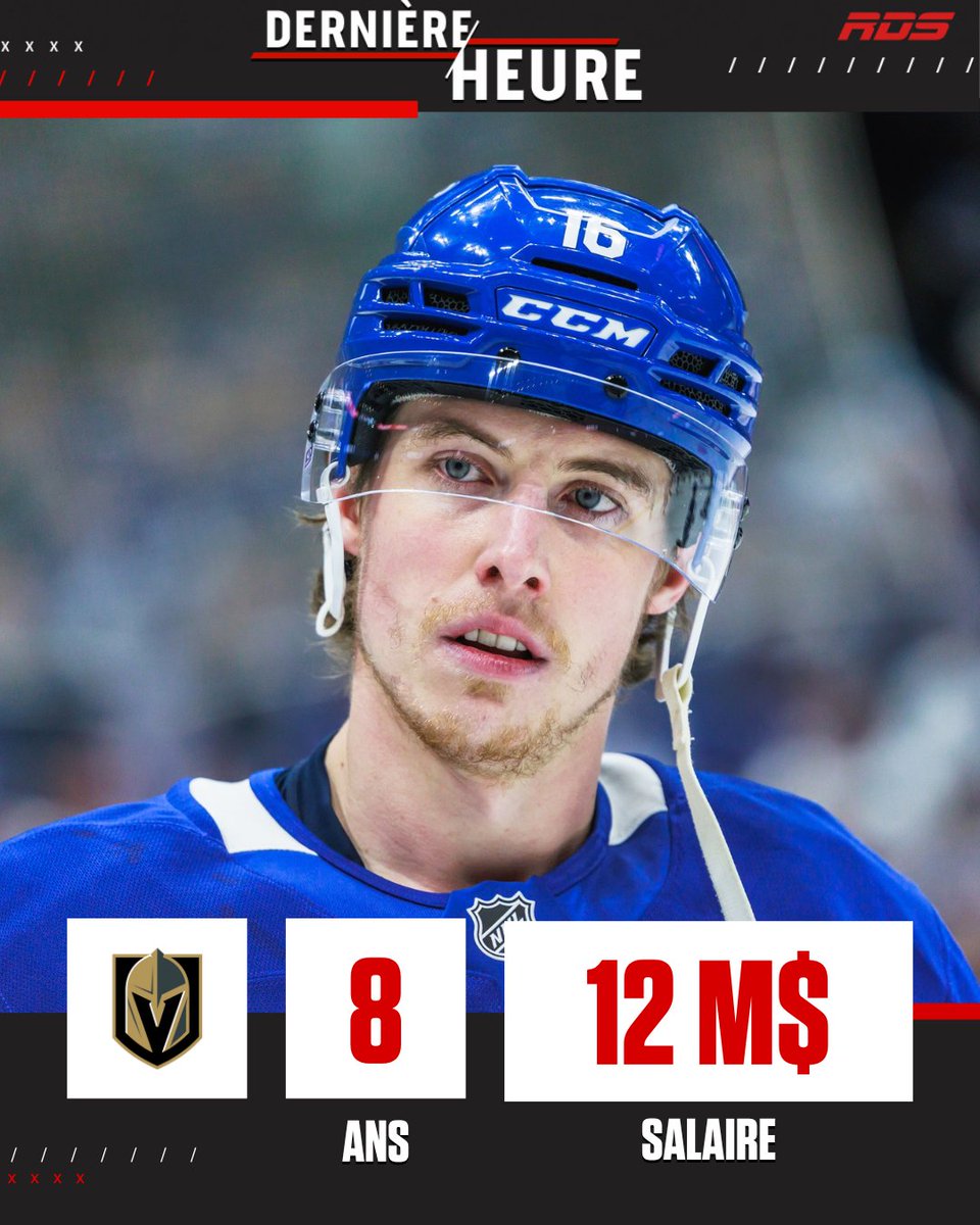 96 M$ sur 8 ans pour Mitch Marner à Vegas! 💰🔒