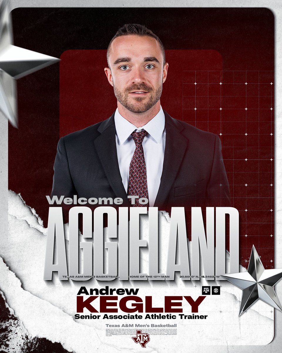 aggiembk's tweet image. Welcome to Aggieland, Andrew Kegley ๐ก
๐ฐ aggi.es/447pX8e
#GigEm | #BuckyBall