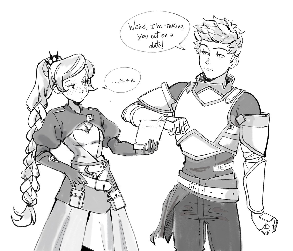 pro_lisanna's tweet image. A Callback From RWBY Chibi, Jaune Being A Yang Man Again 🥹😭😂💛🤍

Jaune holding in his excitement this time😂

Made another commission request from @zyulla 😩❤️

#rwby #JauneArc #WeissSchnee #WhiteKnight #weissxjaune #jaunexweiss #RWBYfanart