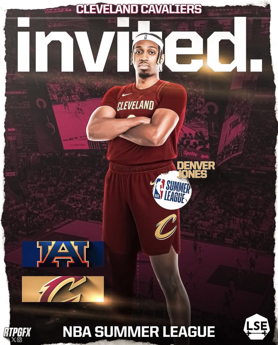 Vince Wolfram (@vincewolfram15) on Twitter photo Denver Jones has received a Summer League invite from the Cleveland Cavaliers, per <a href="/TheEvanLaufer/">Evan Laufer - Sports Agent</a>.
Jones will join his former Auburn teammate Chaney Johnson in Cleveland. Denver Jones has received a Summer League invite from the Cleveland Cavaliers, per <a href="/TheEvanLaufer/">Evan Laufer - Sports Agent</a>.
Jones will join his former Auburn teammate Chaney Johnson in Cleveland.