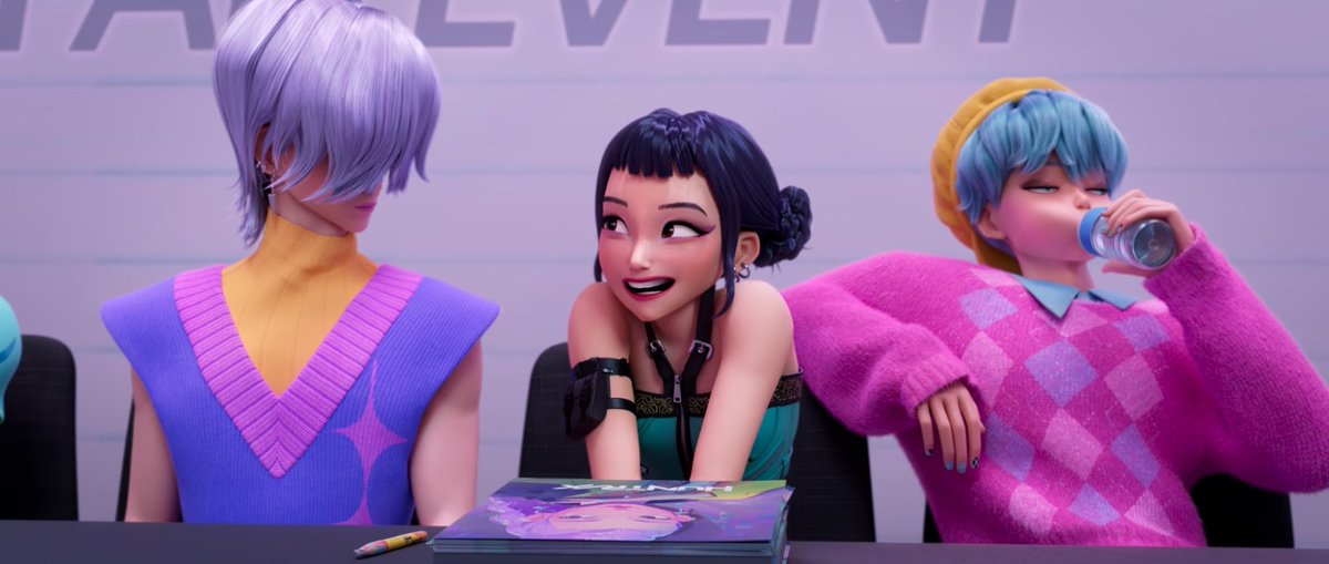 Zoey has this cute shy look when she likes someone,,