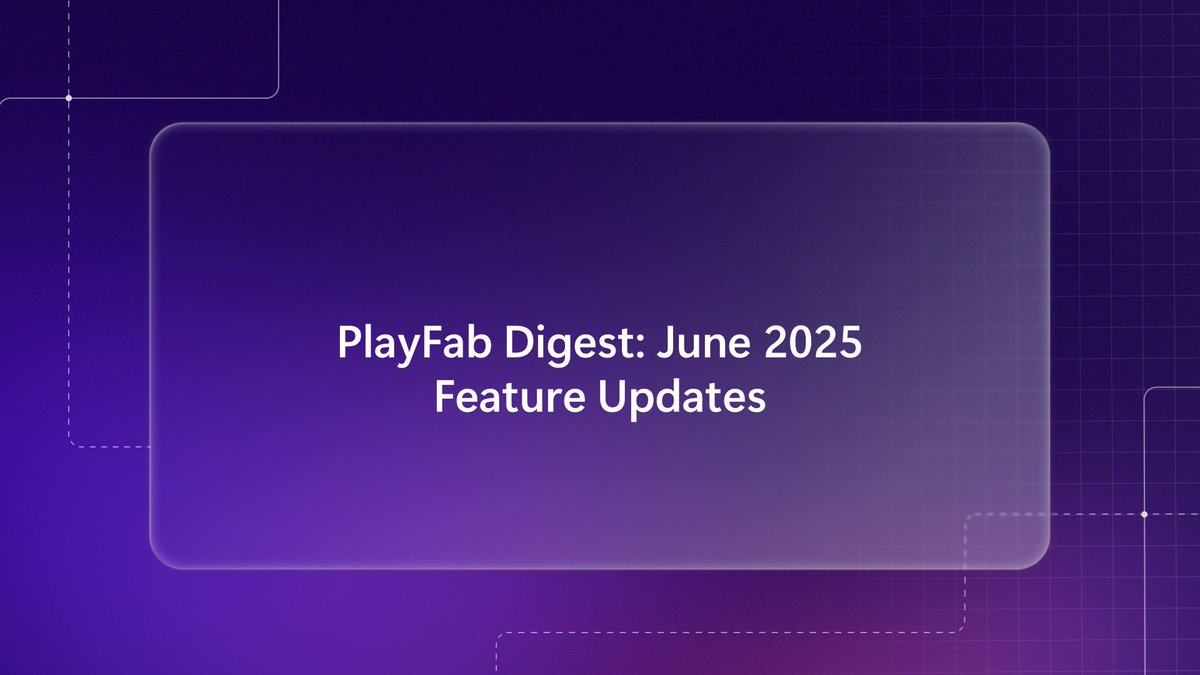 MSFTGameDev's tweet image. The latest edition of PlayFab Digest is now available! 🎮
This month, read about new lobby access and invite permissions, Party/MLP SDK updates for PS4 and PS5, and SDK Switch 2 support: msft.it/6010SFg22