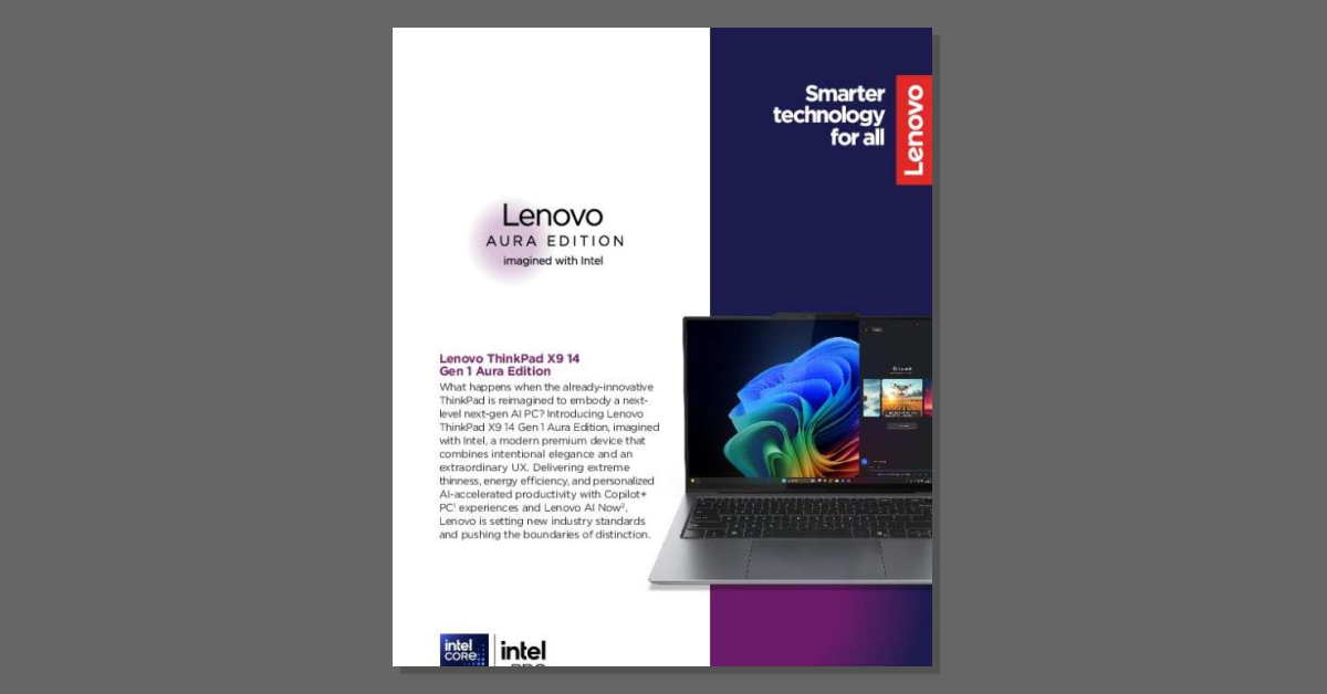 Built to be thin. Designed to be smart. Engineered for work. 💼 Download the datasheet to check out the <a href="/Lenovo/">Lenovo</a> ThinkPad X9 Aura Edition — a business-ready AI PC. stuf.in/bgmaj4