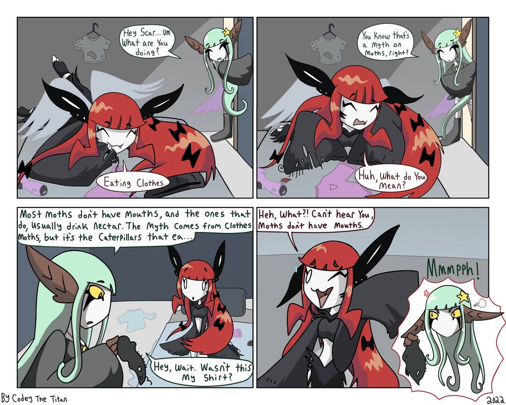 3 Year Anniversary of the First ever Comic I made of my OCs Scarlet and Selene the Moth Faerie. 

#DigitalArt #Comic #ArtistOnTwitter