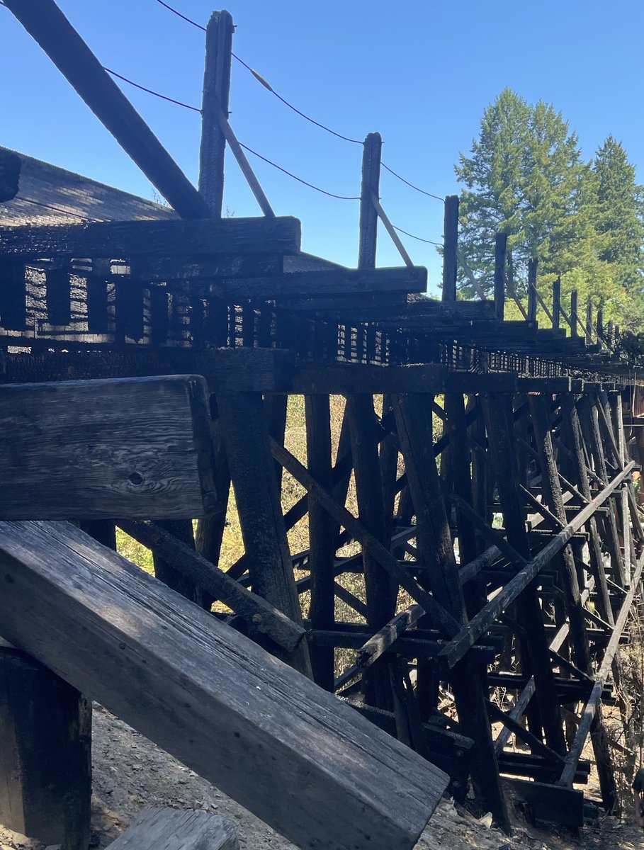 ATF_Seattle's tweet image. @ATF_Seattle is assisting @ORStatePolice at a fire scene in Newberg, Oregon. The fire caused severe damage to a wooden train trestle.