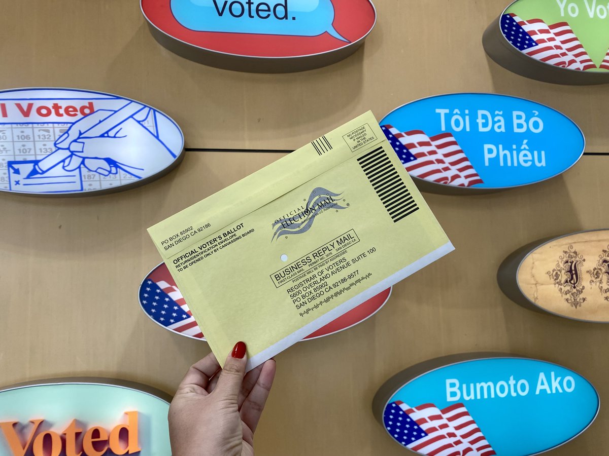 🚨 Update: We’ve received over 60,000 mail ballots from District 1 voters for the special election. Plus, 500+ voters have participated in early in-person voting since June 21. 

Make sure your voice is heard and vote today! Learn more at sdvote.com