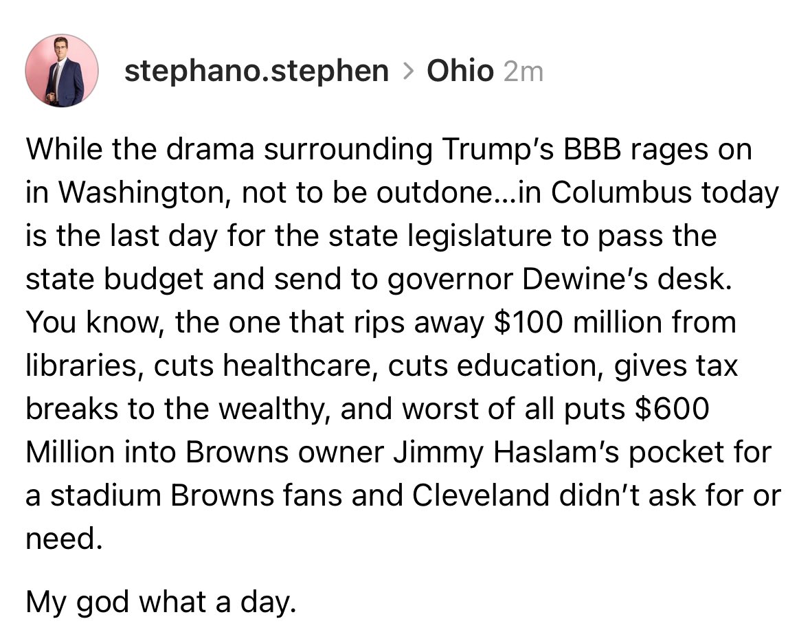 Trump’s BBB and the state budget.  F and F