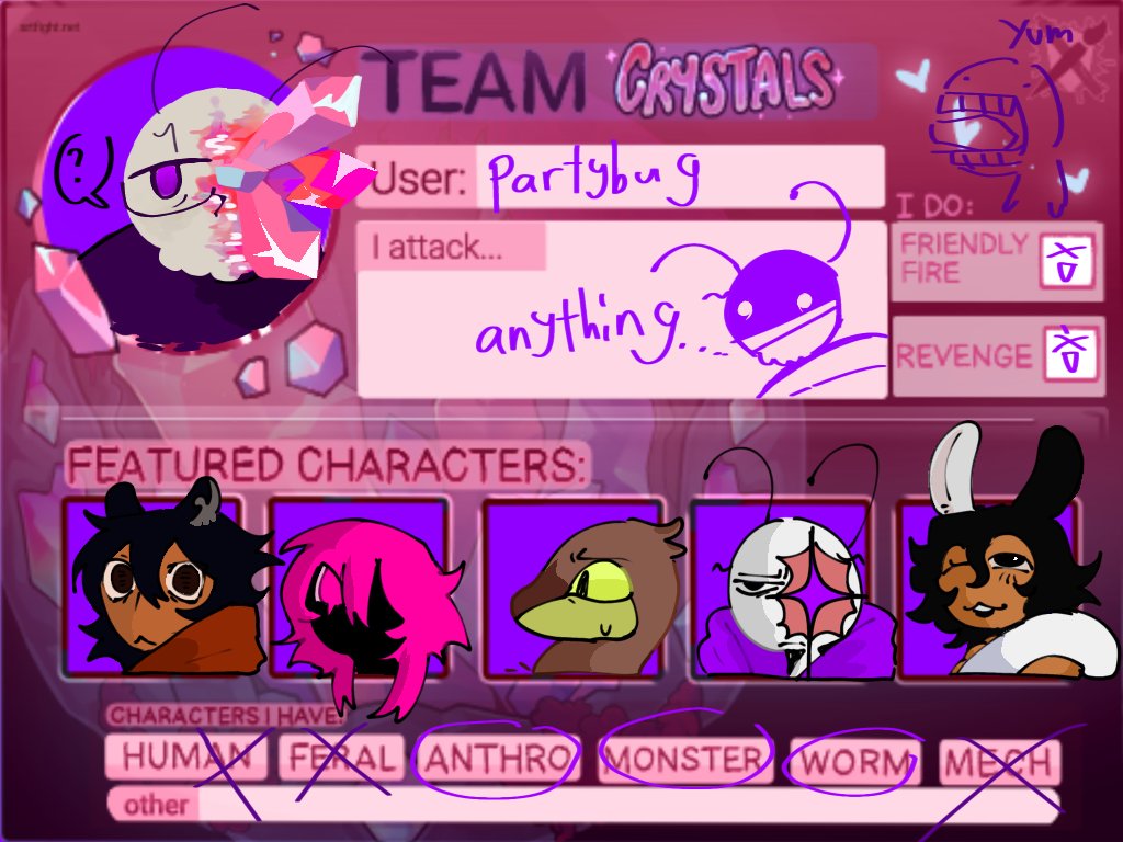 Cristal_Clearrr's tweet image. I have been consumed by crystal team #artfight!