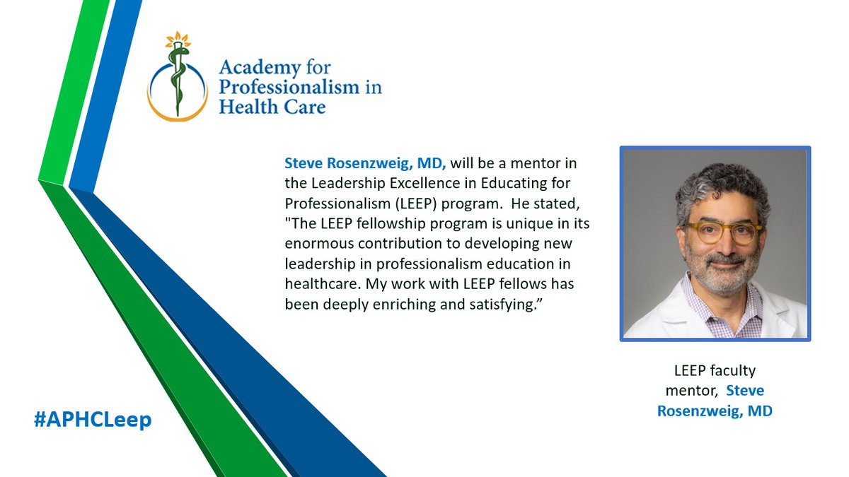 TheAPHC's tweet photo. Steve Rosenzweig will be a mentor in the Leadership Excellence in Educating for Professionalism (LEEP) Program. We are grateful for his commitment to shaping the next generation of healthcare professionals through the LEEP program!
@DrexelMedicine
#APHCLeep https://t.co/HhgkJRjvq4