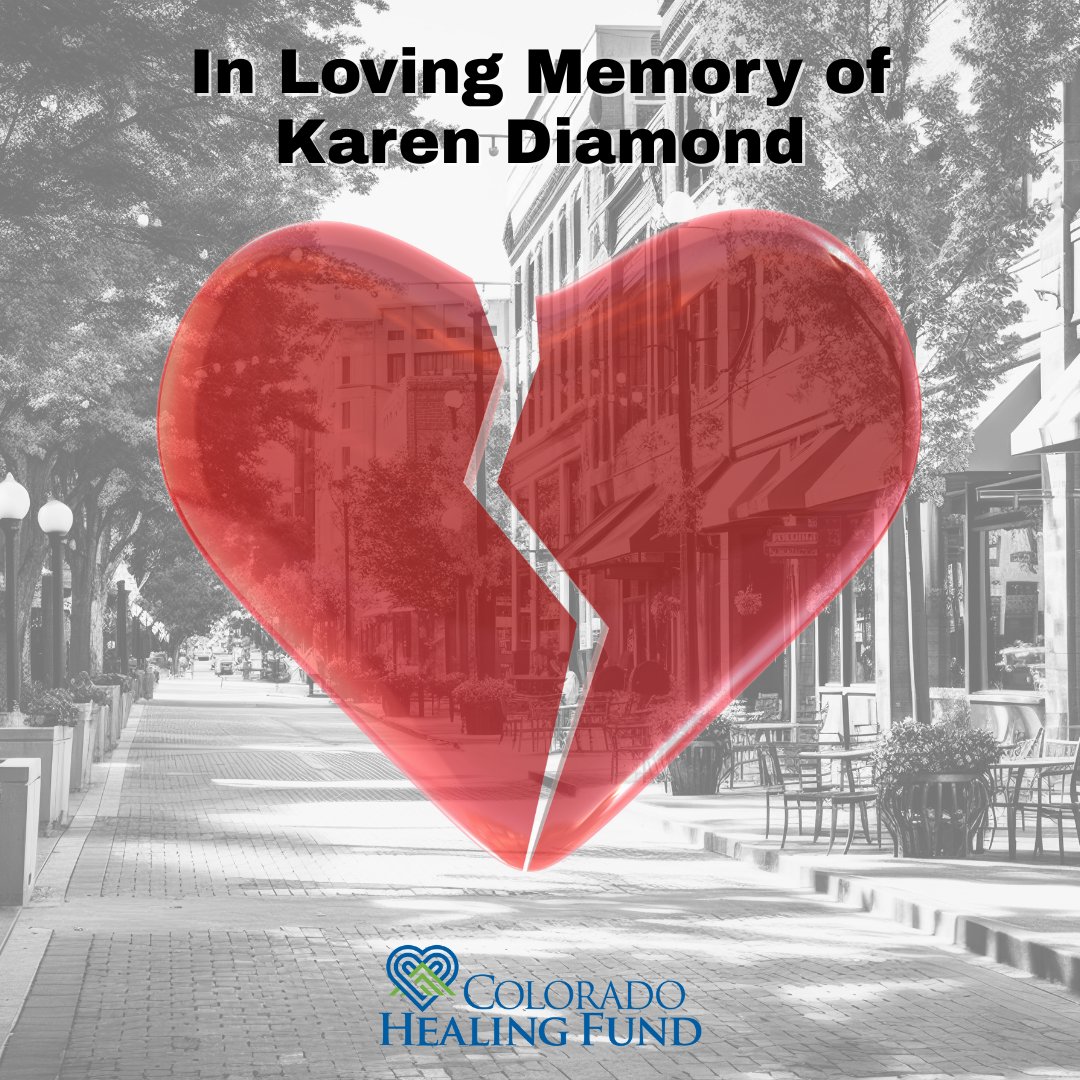 COHealingFund's tweet image. 💔 We are heartbroken to share that Karen Diamond, who was severely burned in the Pearl Street attack in Boulder, has passed away. Karen was a bright light taken far too soon. We honor her memory and hold her loved ones close. #KarenDiamond #BoulderStrong #EndViolence 🕊️