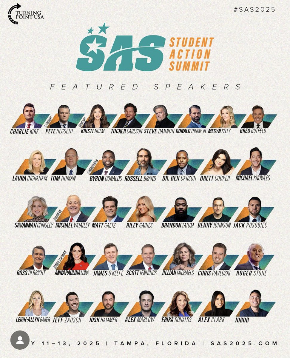 maddiedfranklin's tweet image. More epic speakers and a Fourth of July sale??
#SAS2025 just got even better! ☀️🇺🇸
🔗SAS2025.com
@TPUSA | @tpusastudents | @TPUSAEvents