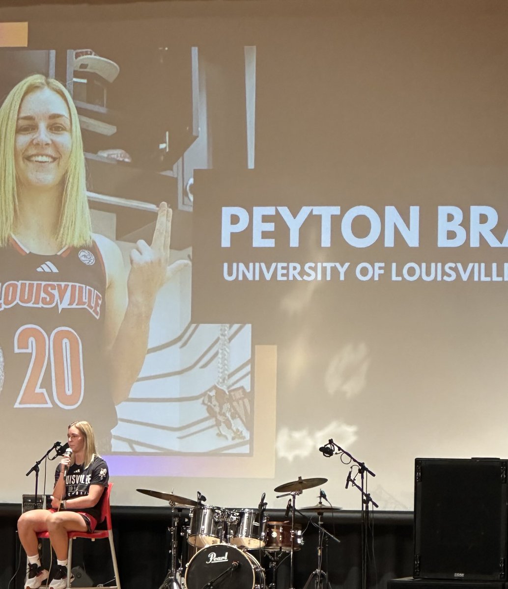I was able to go to WKU for the FCA camp Saturday to hear @peytonbradley13 talk to middle schoolers and high schoolers about her faith and how she relied on God during times of difficulty.  Love how she is using her platform to share her faith. Couldn’t be more proud of my girl.