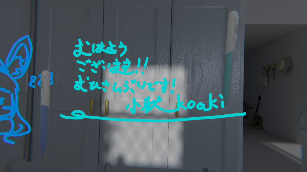 Churshire's tweet photo. Thank you for the cute morning messages! 
I feel happy reading them before and coming back from work! :D 
My mind felt very positive today <3 

Thank you for drawing my avatar! 
Its totemo kawaii I put this on my discord profile! @Darumasun_vrc https://t.co/FIkYgBHKLr