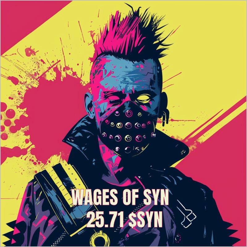 GalacticSynd's tweet image. ☠️🔥 WAGES OF SYN #7 HAS BEEN DELIVERED 🔥☠️
Another drop. Another round of $SYN for the loyal. 🩸
The GraveDigger never misses — and neither do the SYNNERS.
💰 Wages of Syn #7
• 376 eligible holders
• 6,147 NFTs
• 25.71 $SYN distributed
📜 Cumulative Wages so far:
🧾 Drop #1:…