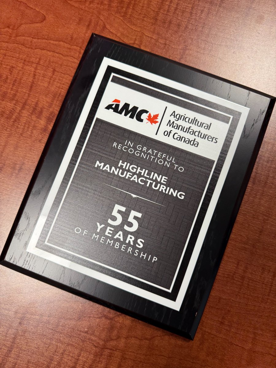 Highline Manufacturing (@highlinemfg) on Twitter photo At this year’s <a href="/AMCshortlinecda/">AMC - Agricultural Manufacturers of Canada</a> (Agricultural Manufacturers of Canada) event, Highline was honored to be recognized as a Milestone Member, celebrating an incredible 55 years of continuous membership. AMC presented awards to organizations marking 5 to 55 years of dedication to At this year’s <a href="/AMCshortlinecda/">AMC - Agricultural Manufacturers of Canada</a> (Agricultural Manufacturers of Canada) event, Highline was honored to be recognized as a Milestone Member, celebrating an incredible 55 years of continuous membership. AMC presented awards to organizations marking 5 to 55 years of dedication to