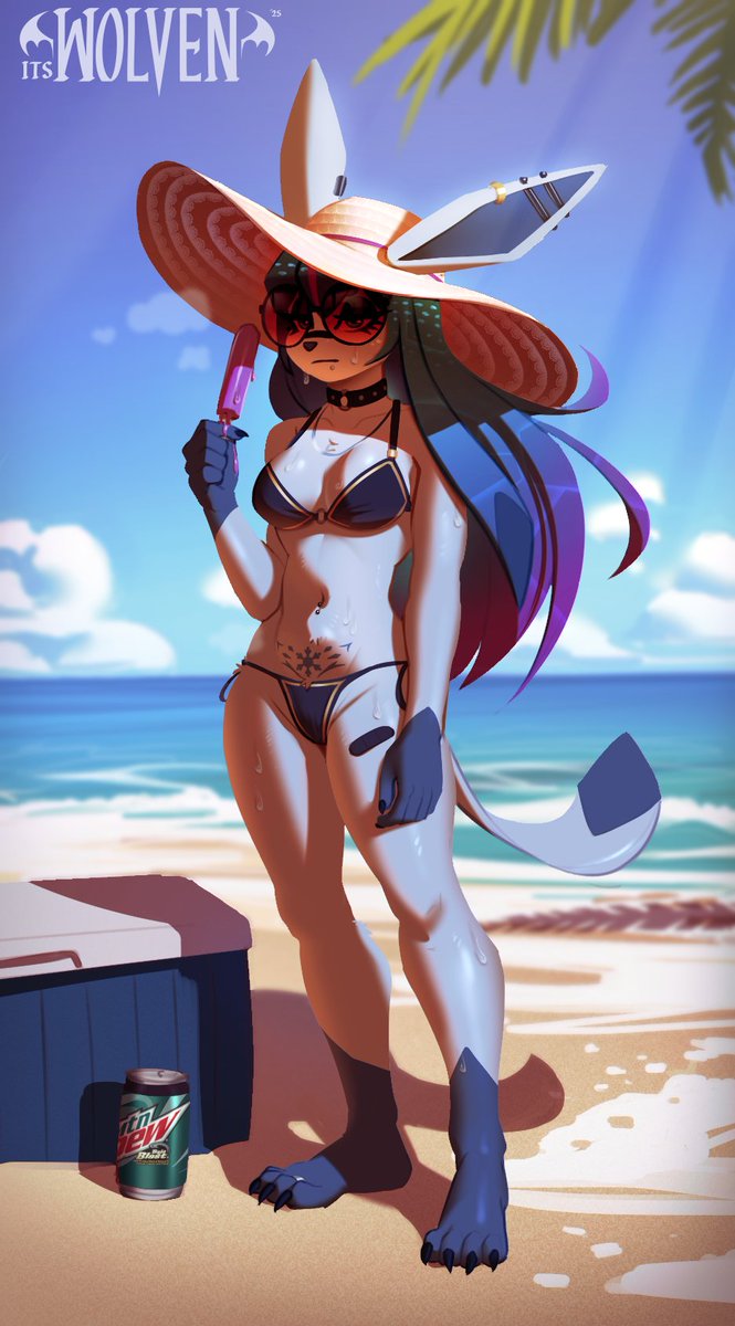 ItsWolven's tweet image. Alice is Having a Fun and Enjoyable Day at the Beach ☀️🏖️