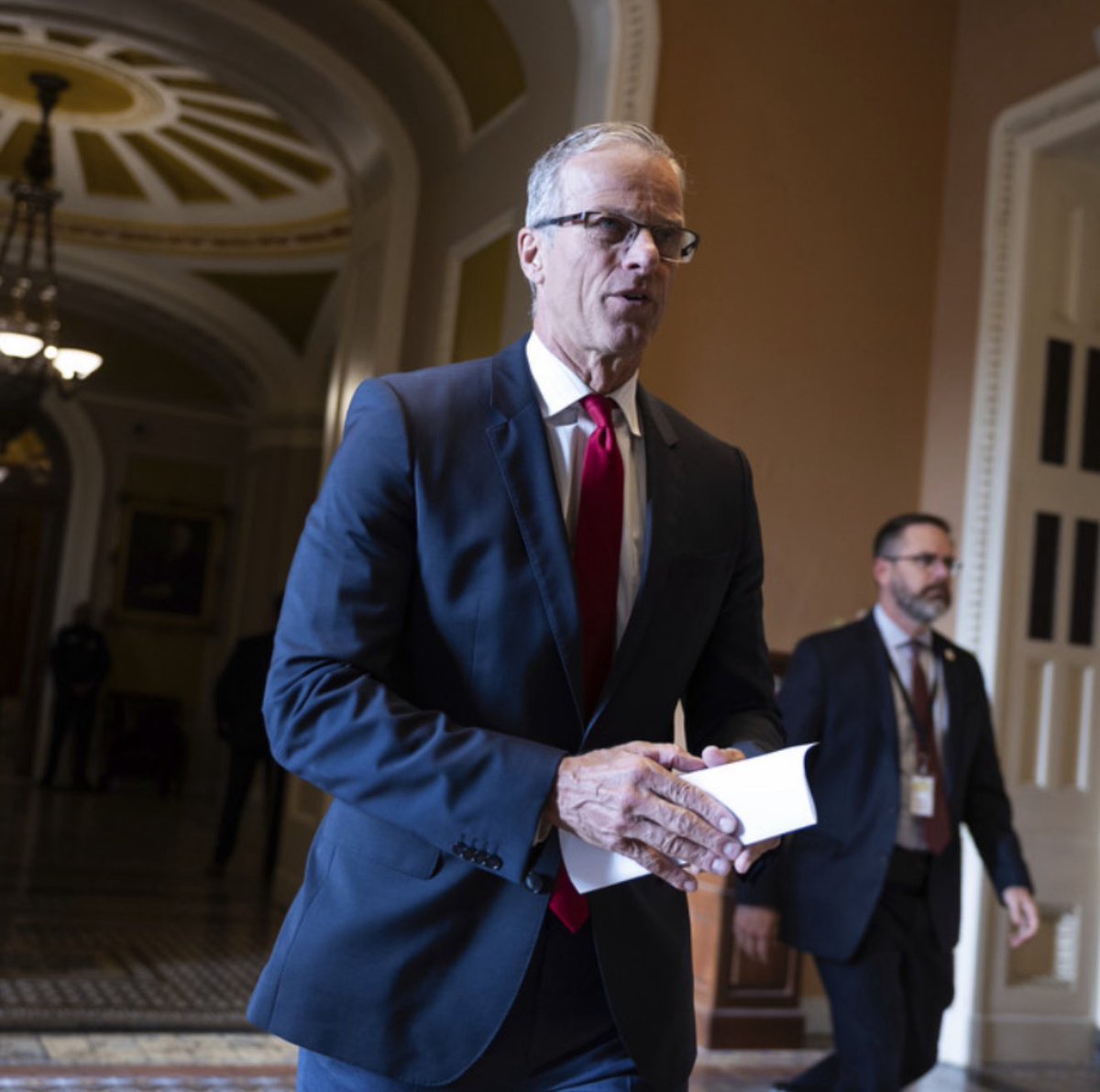 Senate Majority Leader John Thune just allowed 1.4 Million illegals to stay on Medicaid. REPLACE HIM 

HE IS USELESS