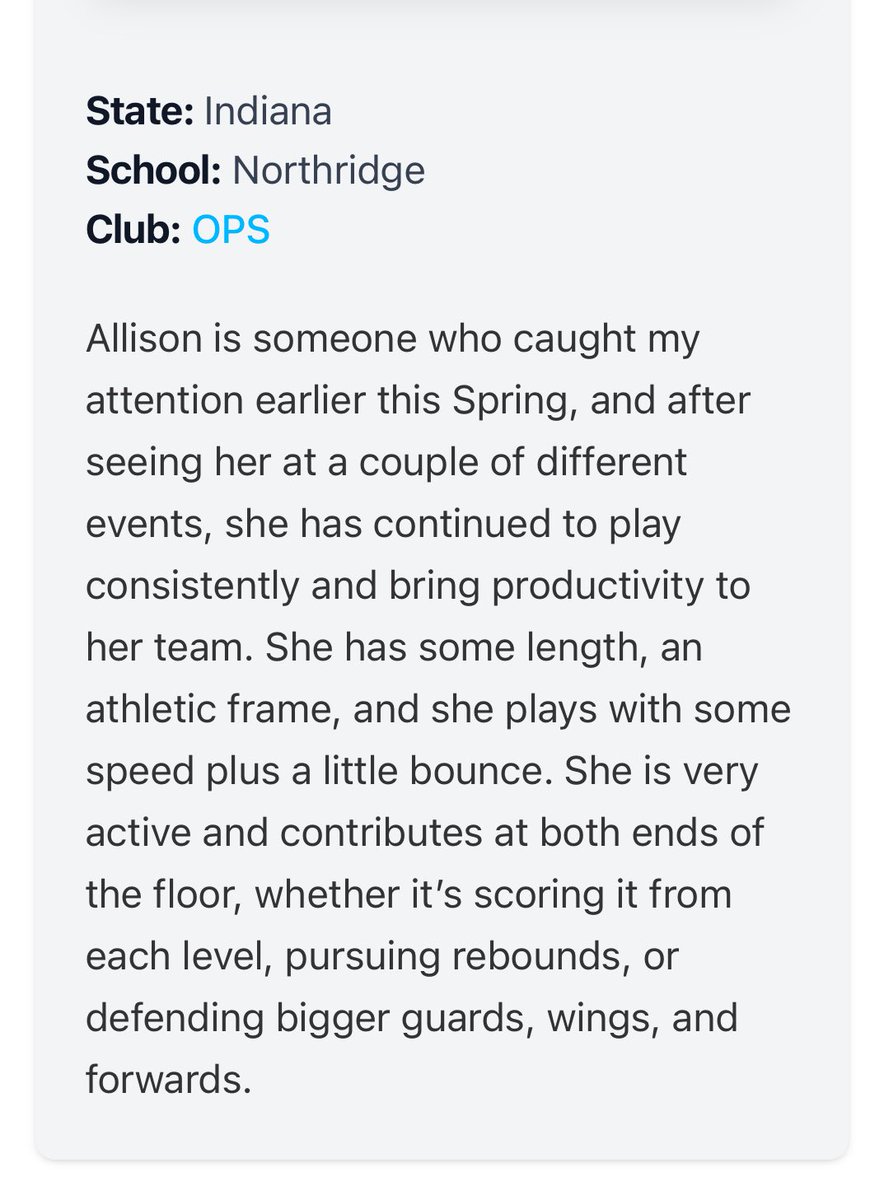 NR Lady Raiders (@nrraidersgbb) on Twitter photo <a href="/AllisonAmb22/">allison ambers</a> is BACK!!!!! 100% fully recovered from knee injury that limited her explosiveness during the past season! Alli had a very productive June and is ready for the July circuit. College coaches that need an athletic 5’8 3 and D player, check out her <a href="/opsbball/">OPS Basketball</a> team. 🔰🏀 <a href="/AllisonAmb22/">allison ambers</a> is BACK!!!!! 100% fully recovered from knee injury that limited her explosiveness during the past season! Alli had a very productive June and is ready for the July circuit. College coaches that need an athletic 5’8 3 and D player, check out her <a href="/opsbball/">OPS Basketball</a> team. 🔰🏀