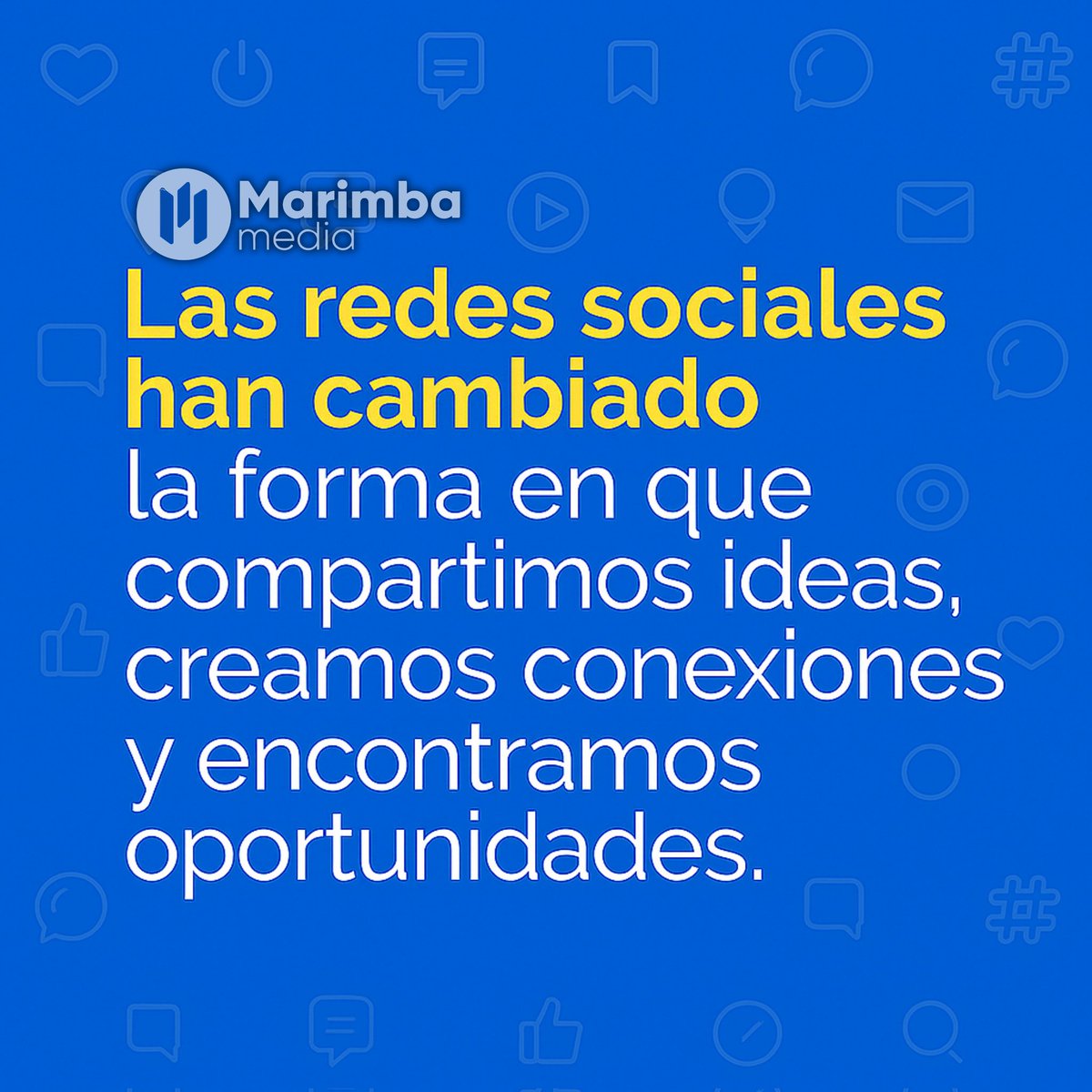 MarimbaMedia1's tweet photo. 📱 Hoy celebramos el Día de las Redes Sociales, pero más allá de los likes, los hashtags y los reels virales, queremos hablar de su verdadero impacto.

Las redes sociales cambiaron la forma en que nos comunicamos, pero también democratizaron el poder de influir, conectar y vender https://t.co/2XGYI6HL0P