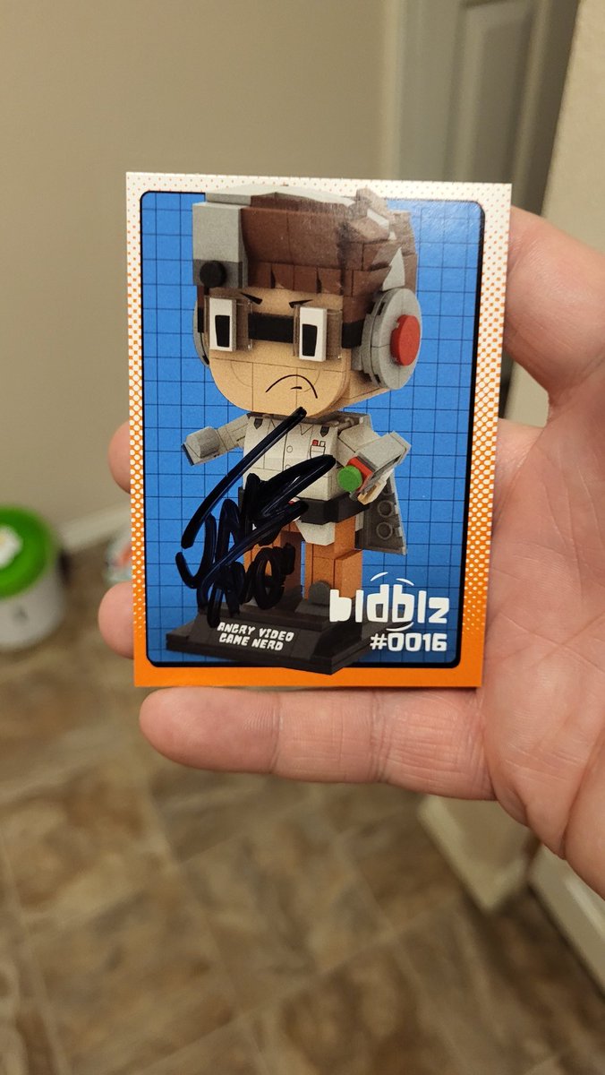 DarrenWoodsonII's tweet photo. Can't wait to build him this weekend! Thanks @cinemassacre for partnering up with @bldblz and thanks for the card James! #avgn #bldblz https://t.co/Re63DiQgA7