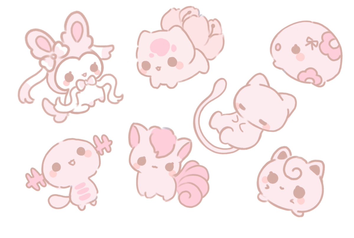pink pokemon ˃ 𖥦 ˂