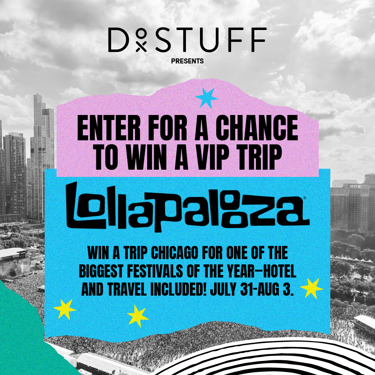 Do615 (@do615nashville) on Twitter photo Win a <a href="/lollapalooza/">Lollapalooza</a> Flyaway for 7/31-8/3! Catch <a href="/oliviarodrigo/">Olivia Rodrigo</a>, <a href="/tylerthecreator/">T</a>, <a href="/SabrinaAnnLynn/">Sabrina Carpenter</a>, <a href="/asvpxrocky/">LORD FLACKO JODYE II</a>, & <a href="/lukecombs/">Luke Combs 🎤</a>. Prize includes two VIP tickets, 5-Night Hotel Stay + Flight Credit! #Lollapalooza
network.dostuffmedia.com/chicago-flyaway Win a <a href="/lollapalooza/">Lollapalooza</a> Flyaway for 7/31-8/3! Catch <a href="/oliviarodrigo/">Olivia Rodrigo</a>, <a href="/tylerthecreator/">T</a>, <a href="/SabrinaAnnLynn/">Sabrina Carpenter</a>, <a href="/asvpxrocky/">LORD FLACKO JODYE II</a>, & <a href="/lukecombs/">Luke Combs 🎤</a>. Prize includes two VIP tickets, 5-Night Hotel Stay + Flight Credit! #Lollapalooza
network.dostuffmedia.com/chicago-flyaway
