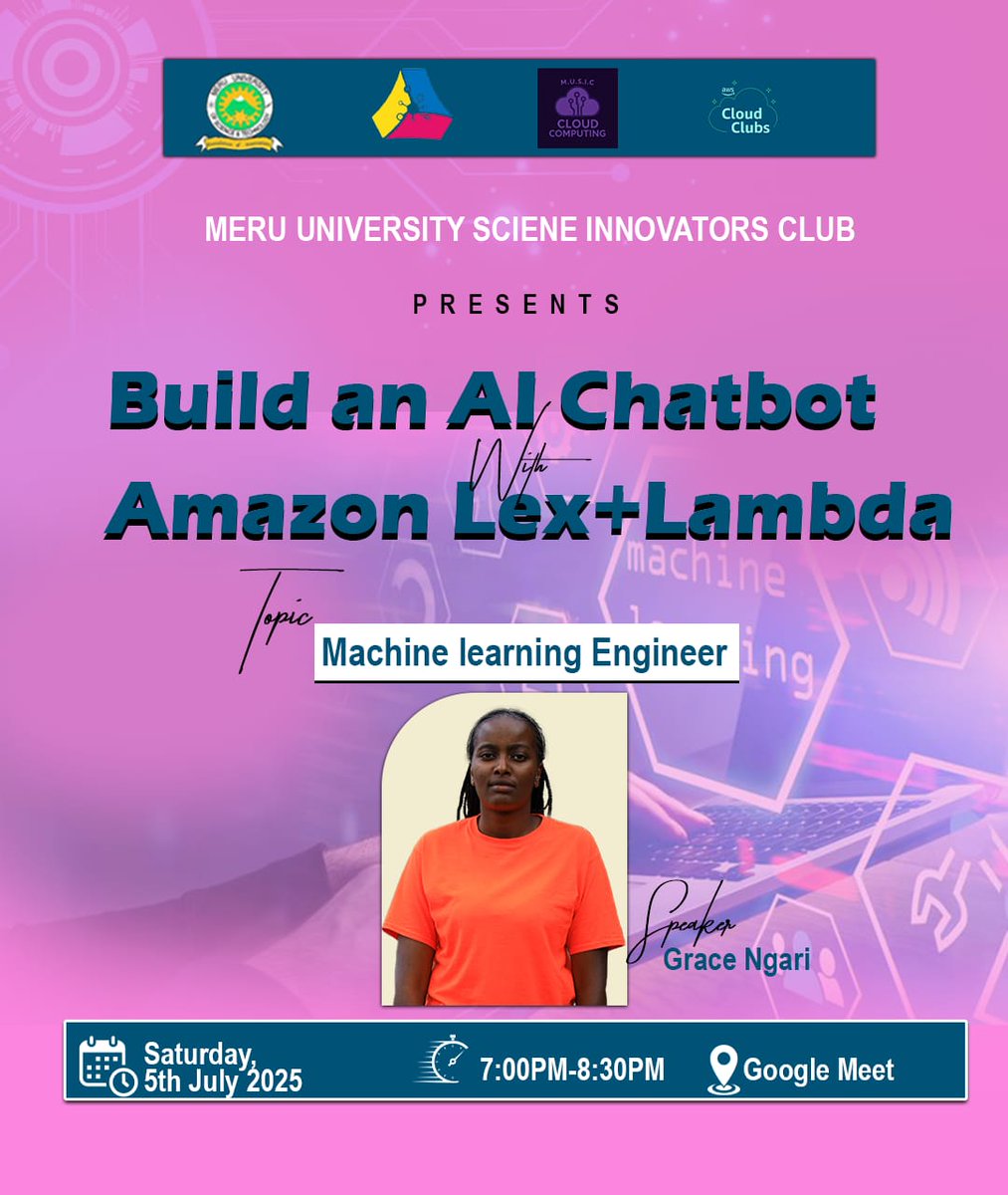 InnovatorsMust's tweet photo. We’re back, and this time we’re building a real chatbot using Amazon Lex + Lambda.
RSVP - https://t.co/ivZuhr0seN https://t.co/cj5EwBisOx