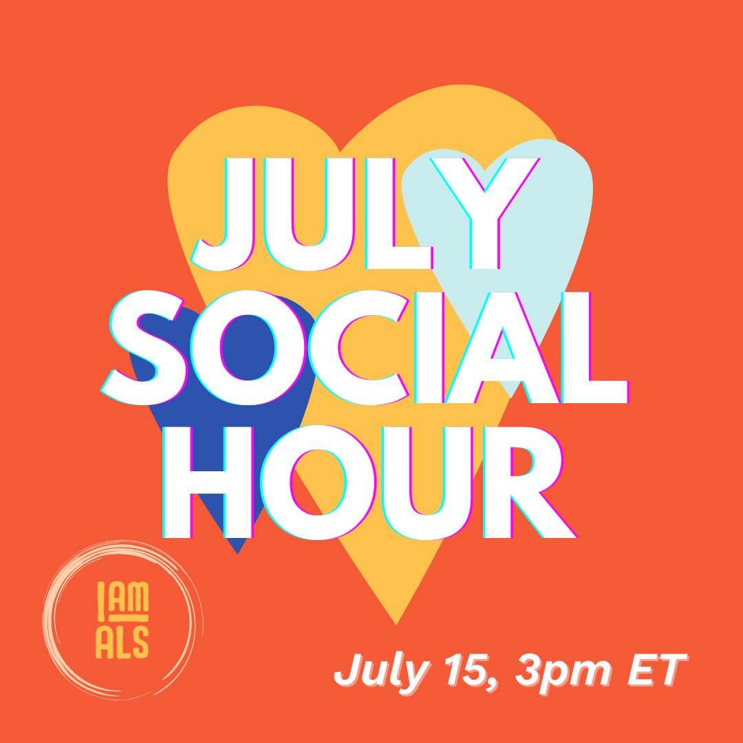 Wait, June is almost over already?! That means we're gearing up for July Social Hour! Wait out the dog days of summer in a cool, air-conditioned Zoom room to hang out with and get to know your fellow ALS advocates. bit.ly/4jbhYuS