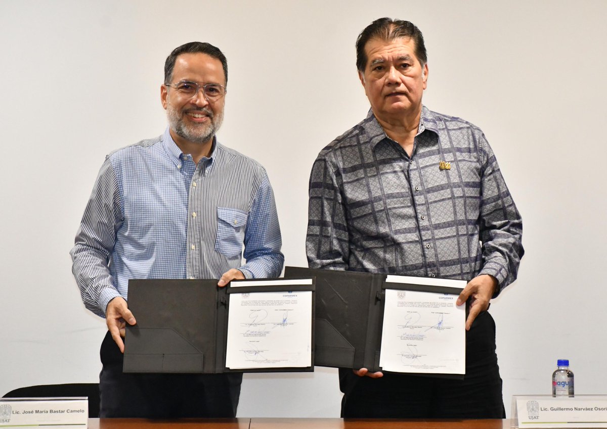 UJAT's tweet photo. Convoca rector de la UJAT a la COPARMEX a abrir sus puertas a la Educación DUAL y las microcredenciales
https://t.co/VUHr6qUo7O https://t.co/u6DwQESkAE