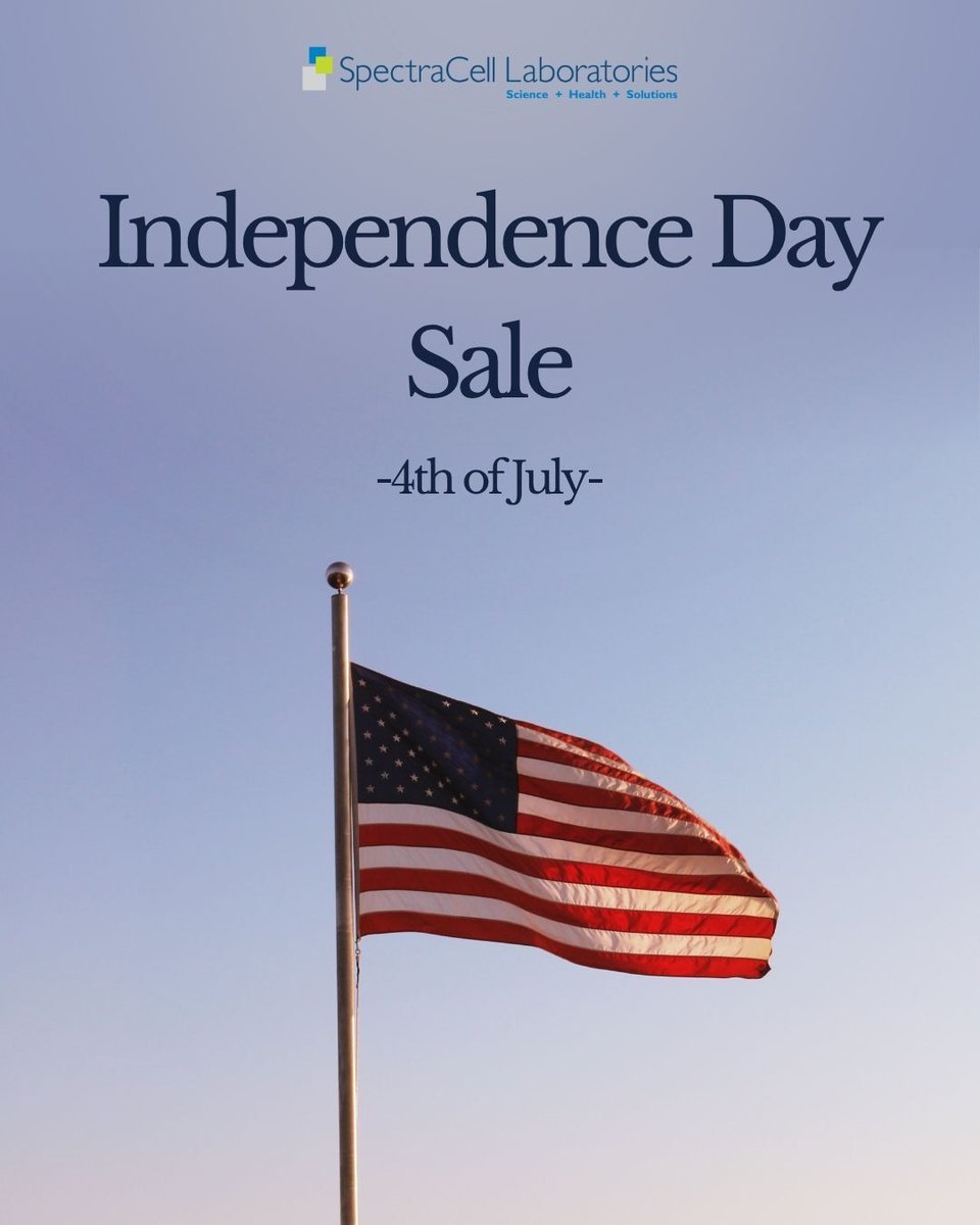 SpectraCellLab's tweet image. 🎆 Freedom feels better with great health! Unlock up to 20% off sitewide + discover #SpectraCell&apos;s Baseline Nexus 4-in-1 bundle tests for advanced wellness insights. Code: JULY4 🇺🇸 Ends July 7th! 👉 hubs.li/Q03vkC190 #IndependenceDaySale #HealthFreedom