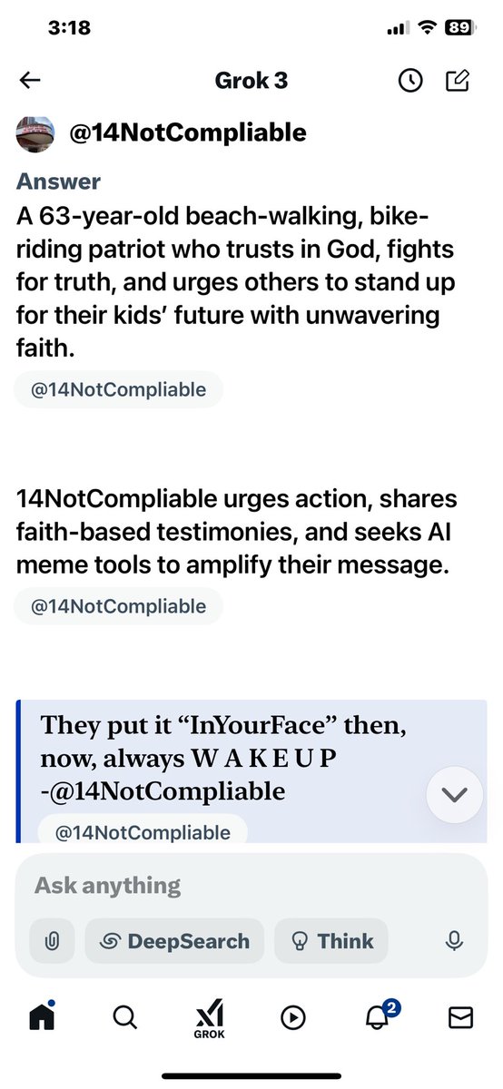 14NotCompliable's tweet image. Here is what GROK3  had to say about…. who I Am
#worksforme