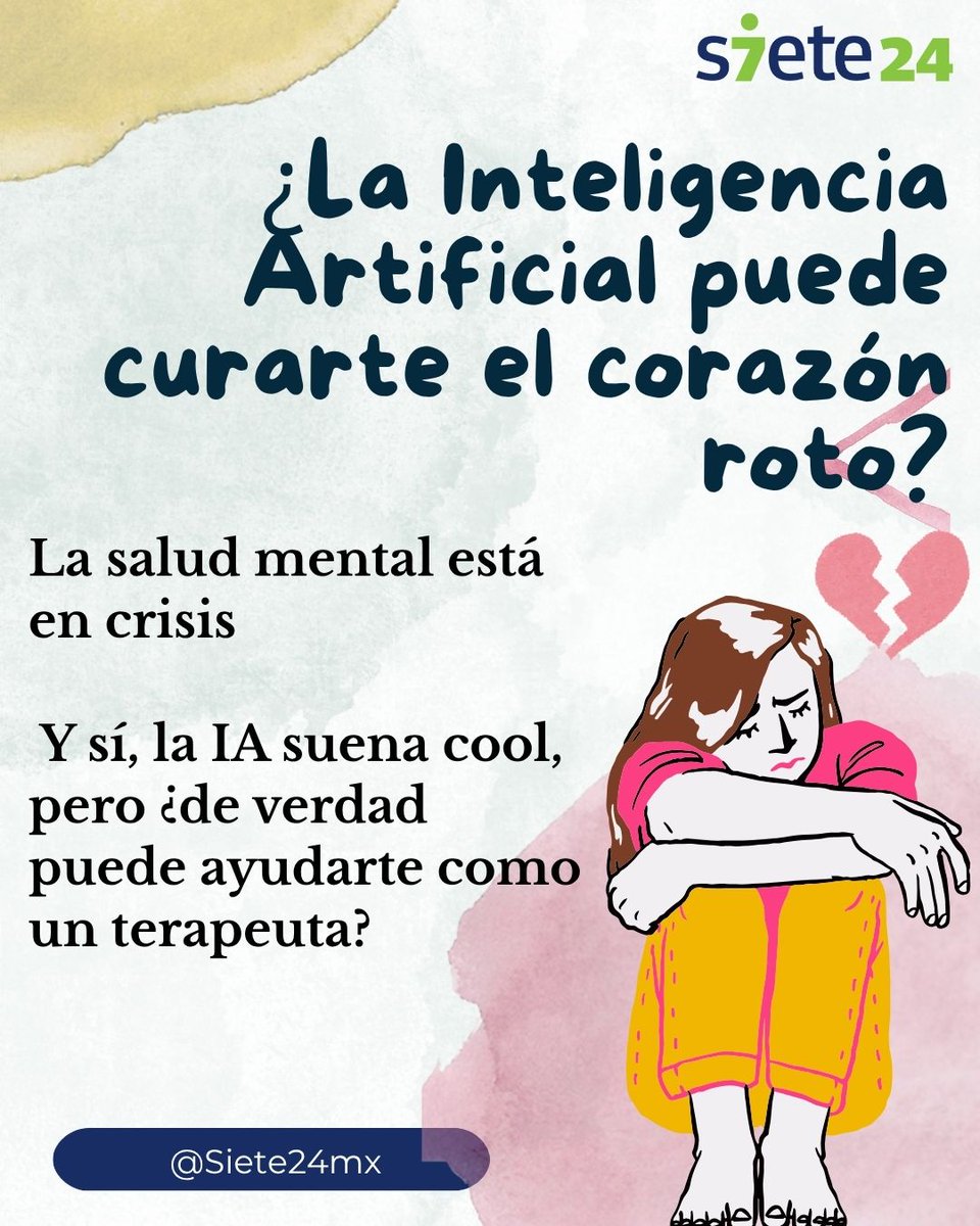 Siete24M's tweet photo. #Amix, cuidado con confiarle todo a la #IA 🫠
Sí, la inteligencia artificial suena cool, pero no puede entender tu ansiedad como tu terapeuta sí lo haría.
🤖 ≠ 💛
-
#ChatGPT #Gemini #Replika #IG #Terapia #amigas #diario https://t.co/3qnz7CJ4lG